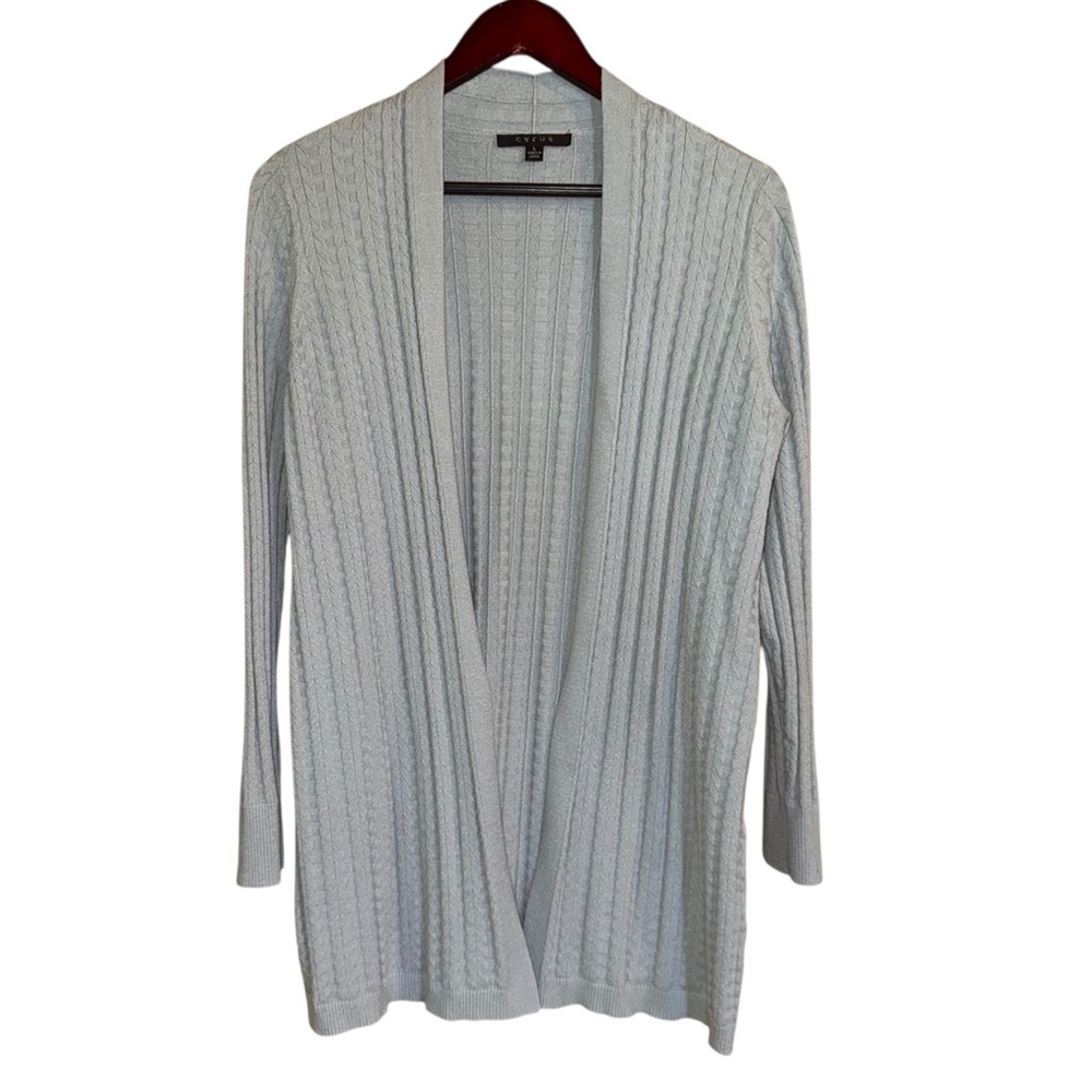 Cyrus® Womens Open Front  Long Sleeve Cardigan Size L